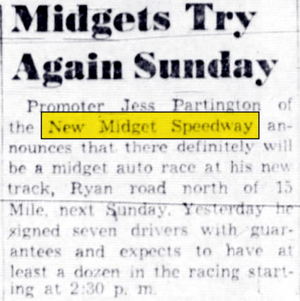 New Midget Speedway - Sept 1945 Article